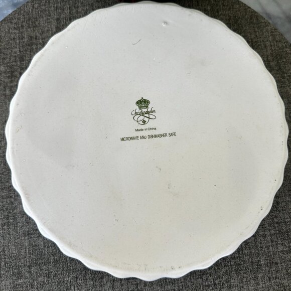 Christineholm 9 1/2" Porcelain Rose Pattern Quiche/Pie Baking Dish - Picture 5 of 7